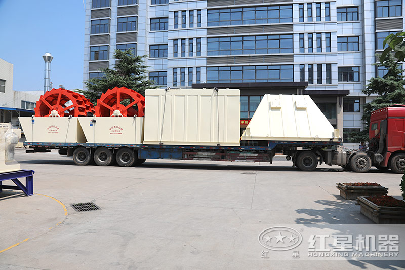 全套石灰石水洗砂設備生產線發(fā)貨