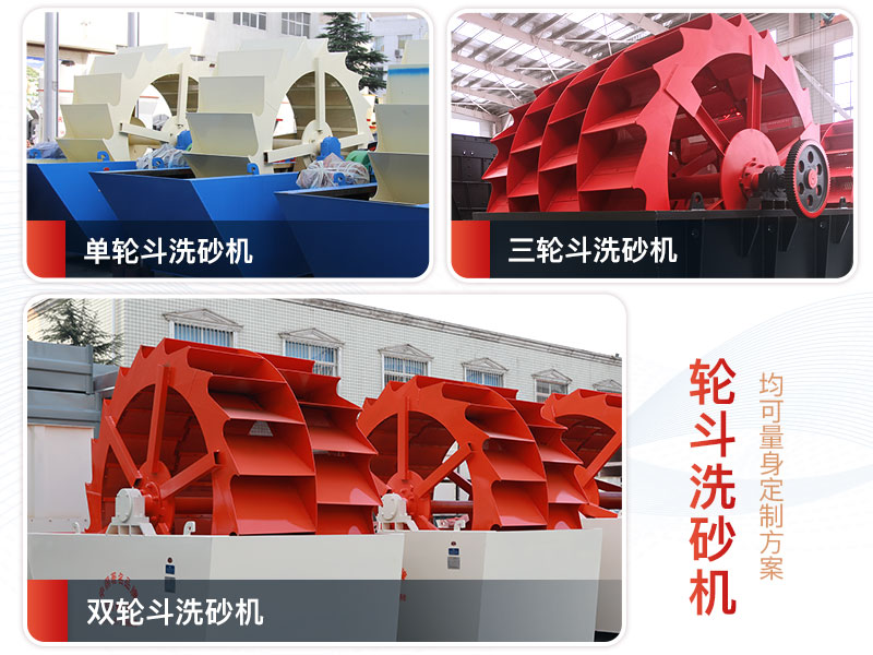 輪斗洗砂機(jī)類(lèi)型有單輪斗、雙輪斗以及三輪斗