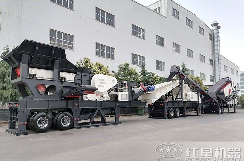 輪胎移動式破碎車-開著跑的碎石機！附現(xiàn)場視頻及報價