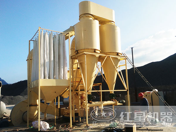 磨石粉的生產(chǎn)現(xiàn)場