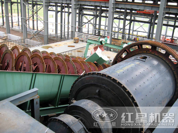 球磨機生產(chǎn)現(xiàn)場