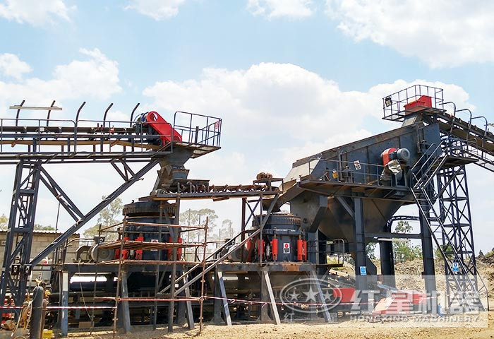 大規(guī)模河卵石制砂工藝現(xiàn)場