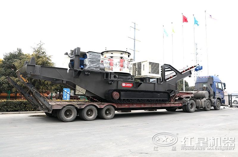 履帶式移動(dòng)柴油小型石子粉碎機(jī)