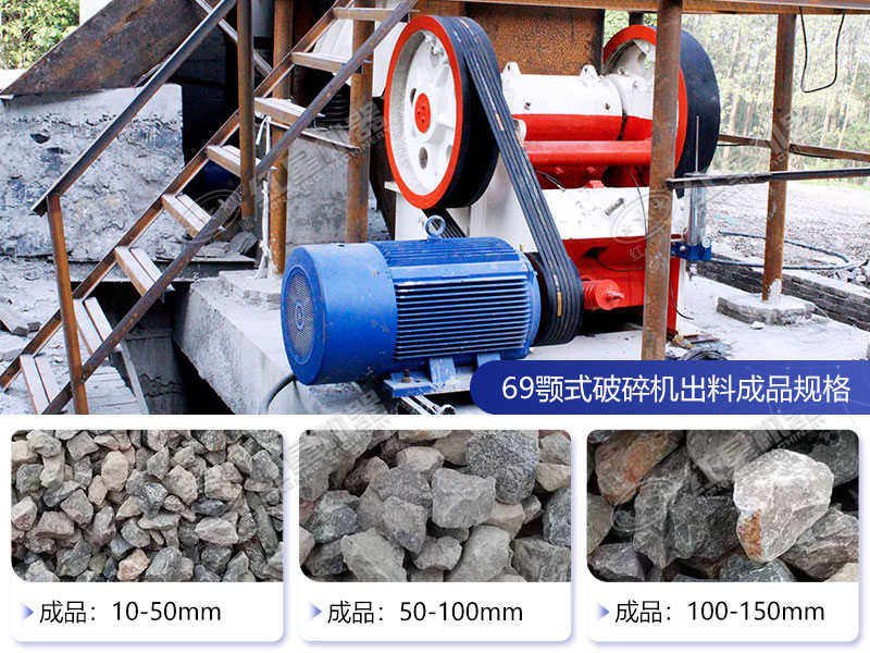 69顎式破碎機(jī)出料成品規(guī)格
