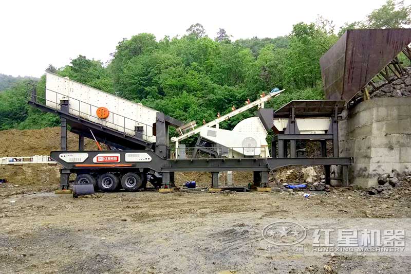 單臺(tái)移動(dòng)錘破作煤矸石加工生產(chǎn)線