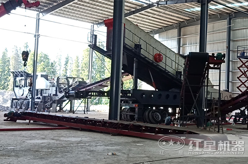 建筑垃圾處理生產(chǎn)線安裝現(xiàn)場